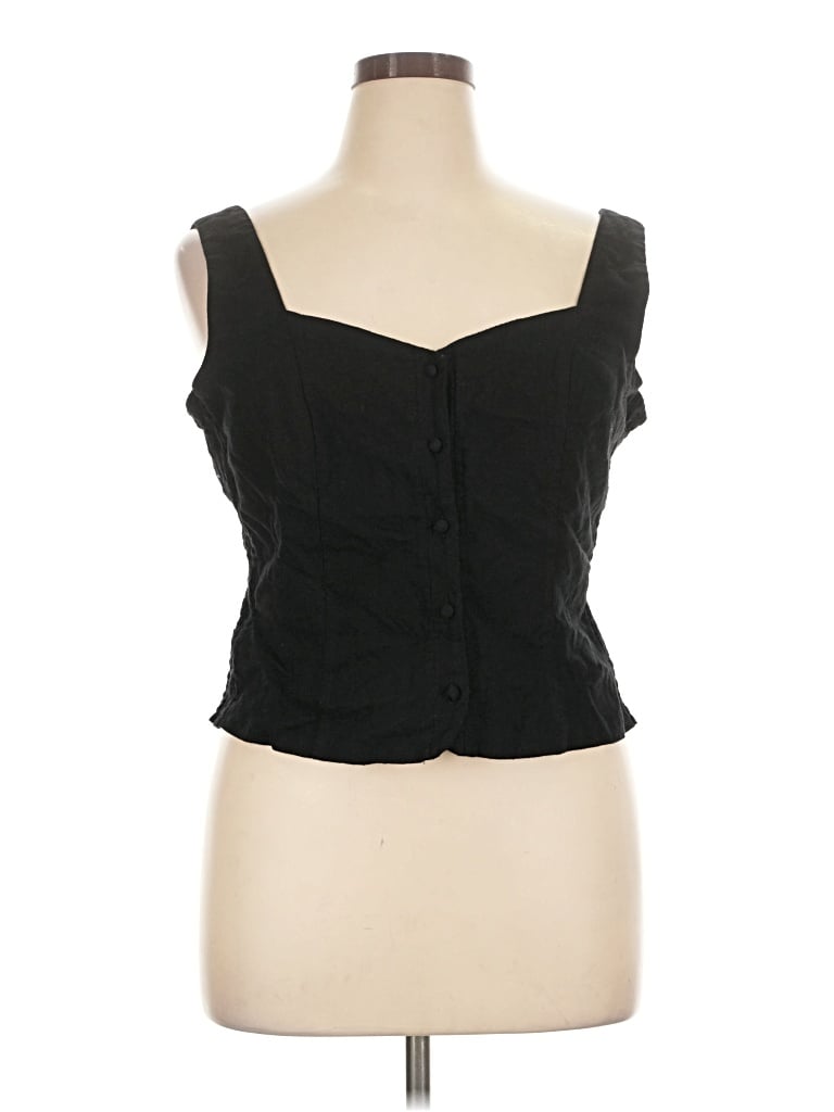 Old Navy Sleeveless Blouse In Black