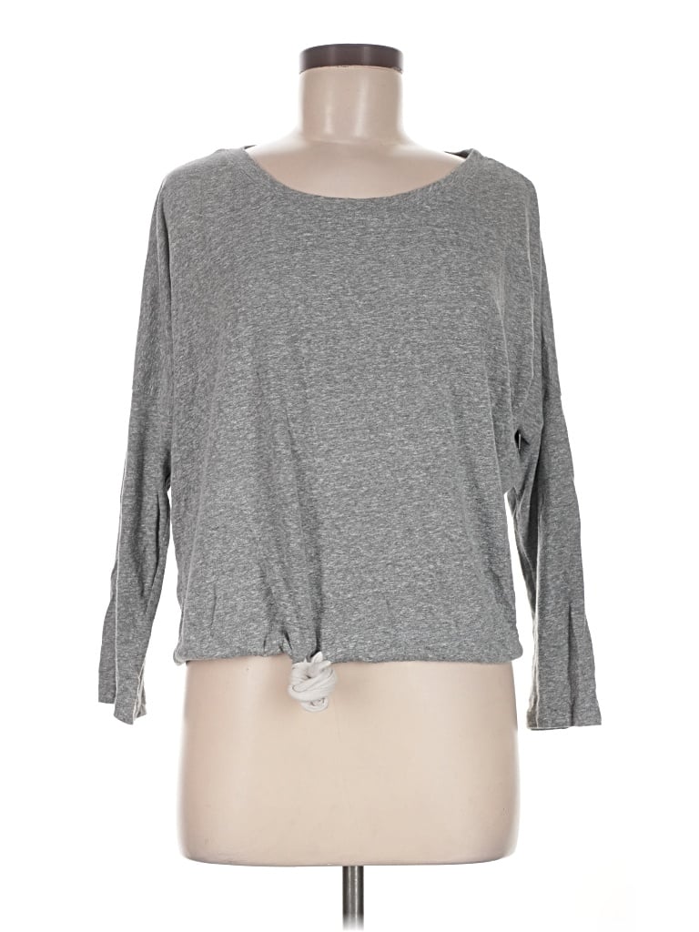 Pre-owned Eberjey 3/4 Sleeve T-shirt In Gray