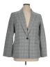 Le Suit Plaid Gray Blazer Size 16 - photo 1