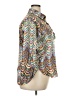 Assorted Brands Chevron-herringbone Silver 3/4 Sleeve Button-Down Shirt Size XXL (estimated) - photo 4