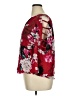 Jennifer Lopez Floral White Burgundy 3/4 Sleeve Blouse Size XL - photo 5