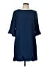 CeCe 100% Polyester Solid Blue Casual Dress Size 12 - photo 1