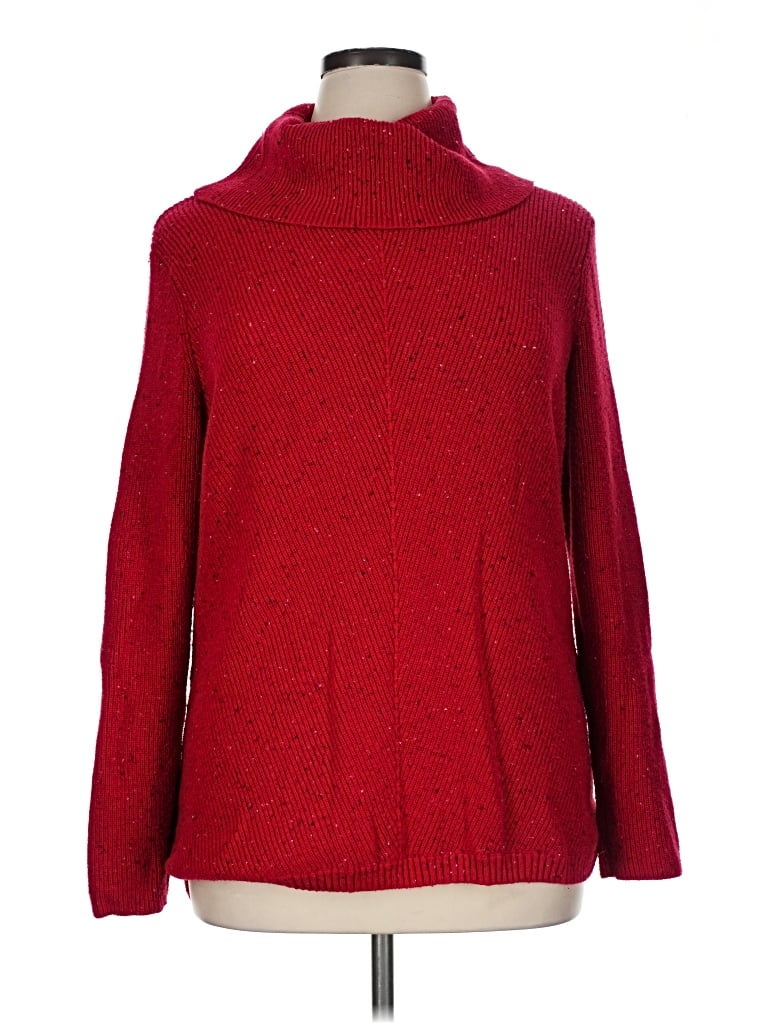 Pre-owned Talbots Outlet Turtleneck Sweater In Red