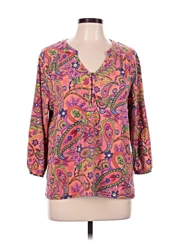 Caribbean Joe 3/4 Sleeve Blouse (view 1)