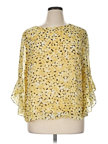 Black Label by Evan Picone 3/4 Sleeve Blouse (view 1)
