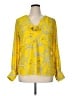 CAbi 100% Polyester Yellow Long Sleeve Blouse Size XL - photo 1