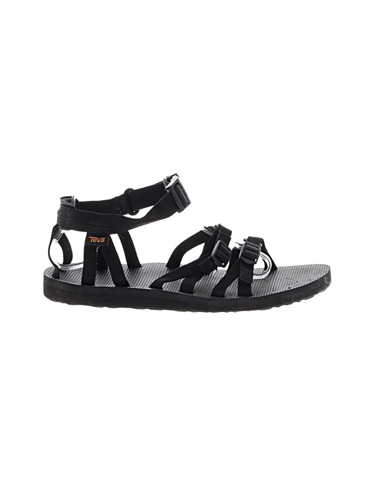Pre-owned Teva Sandals In Black
