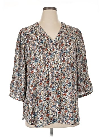 Rose + Olive 3/4 Sleeve Blouse (view 1)