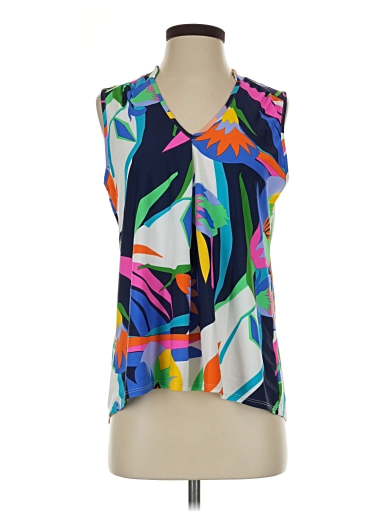 Pre-owned Jude Connally Sleeveless Blouse In Blue