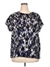 Halogen 100% Polyester Silver Short Sleeve Blouse Size 2X - photo 1