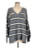 American Eagle Outfitters Stripes Gray Pullover Sweater Size L - photo 1