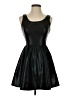 Aqua Solid Black Cocktail Dress Size S - photo 1