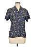 Flax Floral Blue Short Sleeve Blouse Size 6 (S) - photo 1