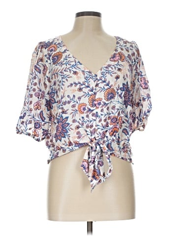 Rose + Olive Short Sleeve Blouse (view 1)