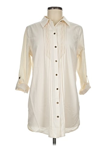 Jaclyn Smith 3/4 Sleeve Button-Down Shirt (view 1)