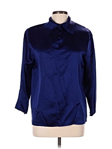 Lord & Taylor 3/4 Sleeve Button-Down Shirt (view 1)