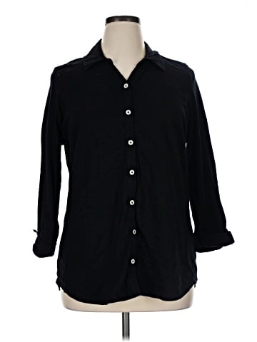 Kim Rogers 3/4 Sleeve Button-Down Shirt (view 1)