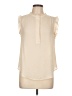 DKNY 100% Polyester Ivory Sleeveless Blouse Size L - photo 1