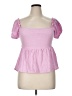 Arula Pink Short Sleeve Top Size 0X Plus - photo 1