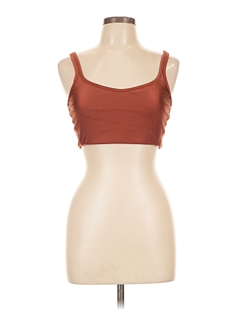 Pre-owned Fp Movement Tube Top Brown Strapless Neckline Tops