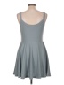 Aqua Solid Gray Casual Dress Size L - photo 2