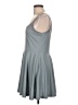 Aqua Solid Gray Casual Dress Size L - photo 5
