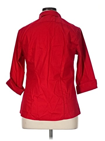 Lands' End 3/4 Sleeve Button-Down Shirt (view 2)