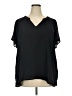 Old Navy 100% Polyester Black Short Sleeve Blouse Size XXL - photo 1