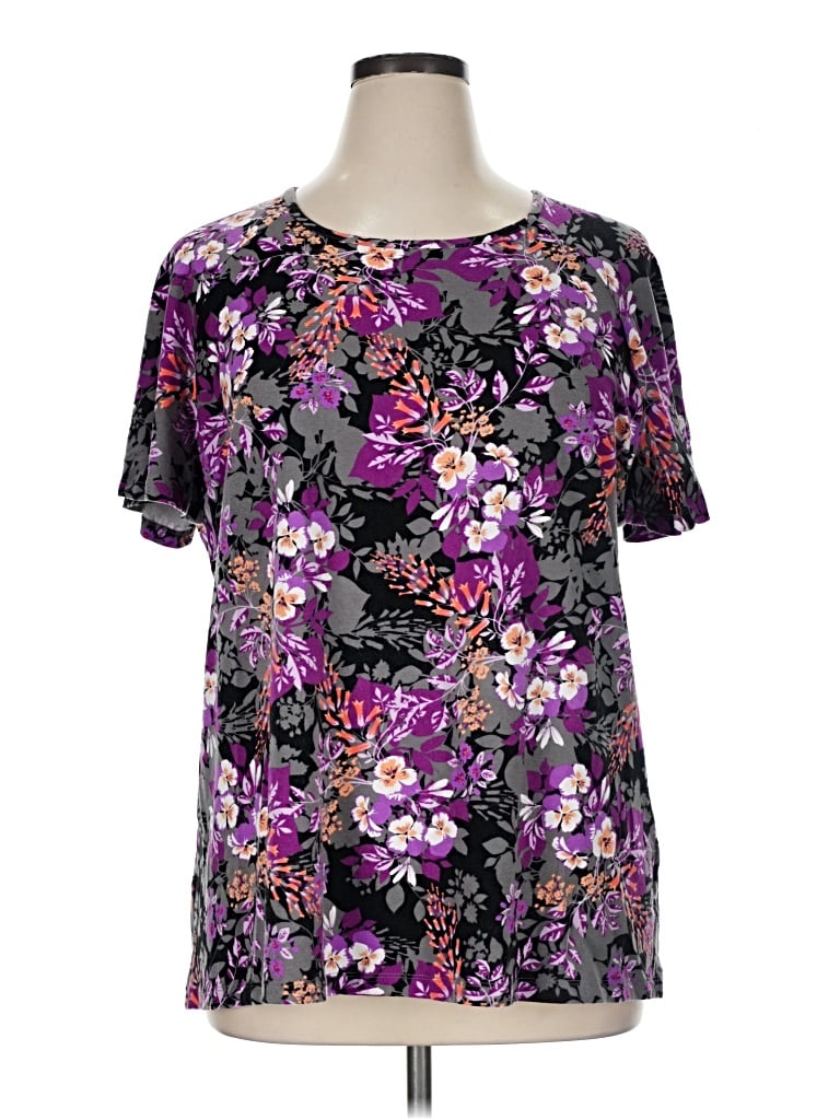 Pre-owned D&co. Short Sleeve T-shirt In Purple