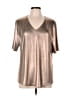 Chico's Metallic Silver Short Sleeve Top Size Lg (2) - photo 1