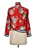 River Island 100% Polyester Print Red Jacket Size 6 - photo 2