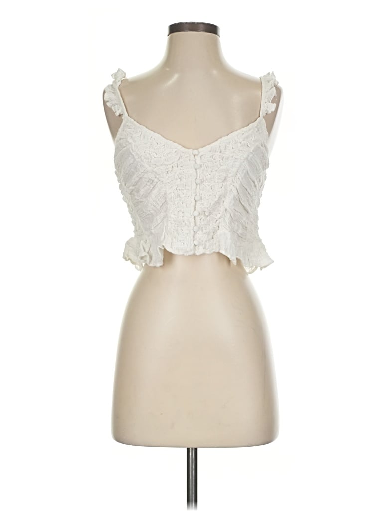 Celandine Sleeveless Top Ivory Sweetheart Neckline Tops