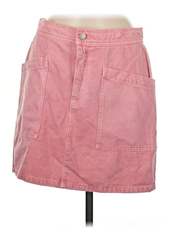 Madewell Rigid Denim High-Waist Straight Mini Skirt: Garment-Dyed Patch Pocket Edition (view 1)