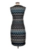 En Focus Studio 100% Polyester Chevron-herringbone Teal Cocktail Dress Size 10 - photo 2