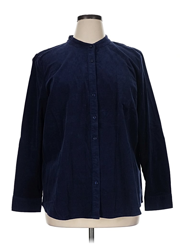 Pre-owned D&co. Long Sleeve Button Down Shirt In Blue