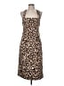 DKNY Animal Print Leopard Print Brown Casual Dress Size 6 - photo 1