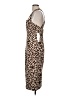 DKNY Animal Print Leopard Print Brown Casual Dress Size 6 - photo 5
