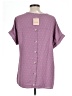 BLOOMCHIC 100% Polyester Purple Short Sleeve Blouse Size 10 - photo 2