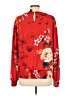 JM Collection 100% Polyester Red Long Sleeve Blouse Size L - photo 2