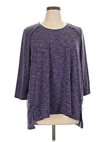 LOGO by Lori Goldstein 3/4 Sleeve Top (view 1)