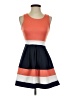 A'gaci Color Block Orange Casual Dress Size S - photo 1