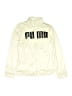 Puma 100% Polyester Graphic Ivory Track Jacket Size 14 - 16 - photo 1