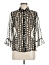Nicola 100% Polyester Polka Dots Ivory 3/4 Sleeve Blouse Size M - photo 1