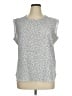 DKNY 100% Polyester Silver Sleeveless Top Size XL - photo 1