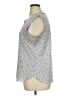 DKNY 100% Polyester Silver Sleeveless Top Size XL - photo 5