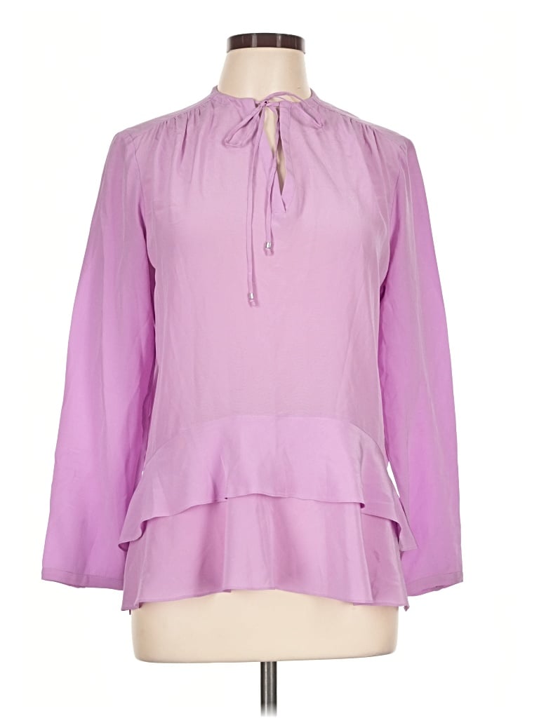Pre-owned Magaschoni 3/4 Sleeve Blouse In Purple