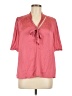 Paige Pink Short Sleeve Blouse Size M - photo 1