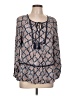 Daniel Rainn 100% Rayon Blue Long Sleeve Blouse Size L - photo 1