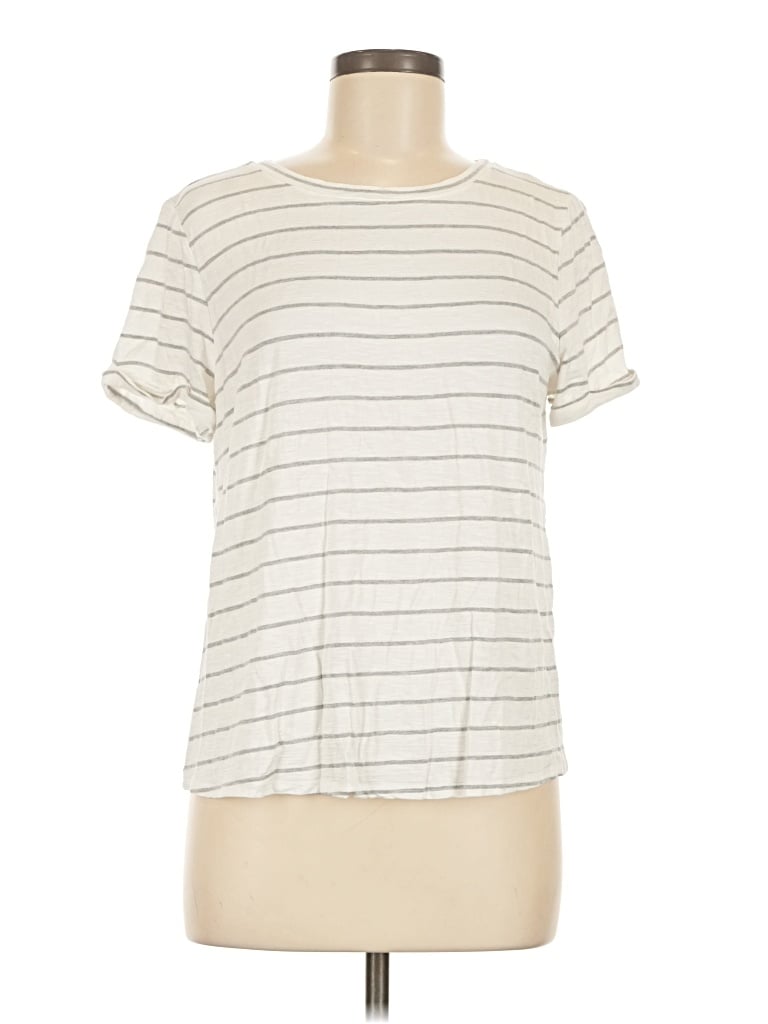 Pre-owned Green Envelope Short Sleeve T-shirt In Ivory
