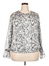 Nine West 100% Polyester Silver Long Sleeve Blouse Size XXL - photo 1